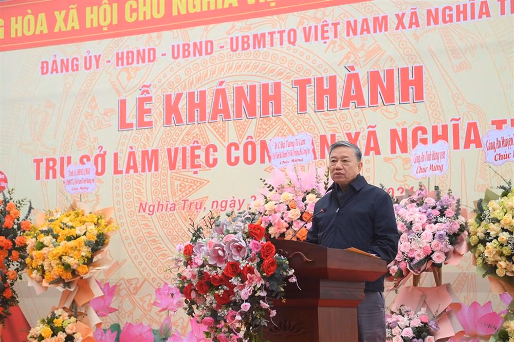 Bộ trưởng Bộ Công an dự lễ khánh thành trụ sở làm việc Công an xã Nghĩa Trụ -0