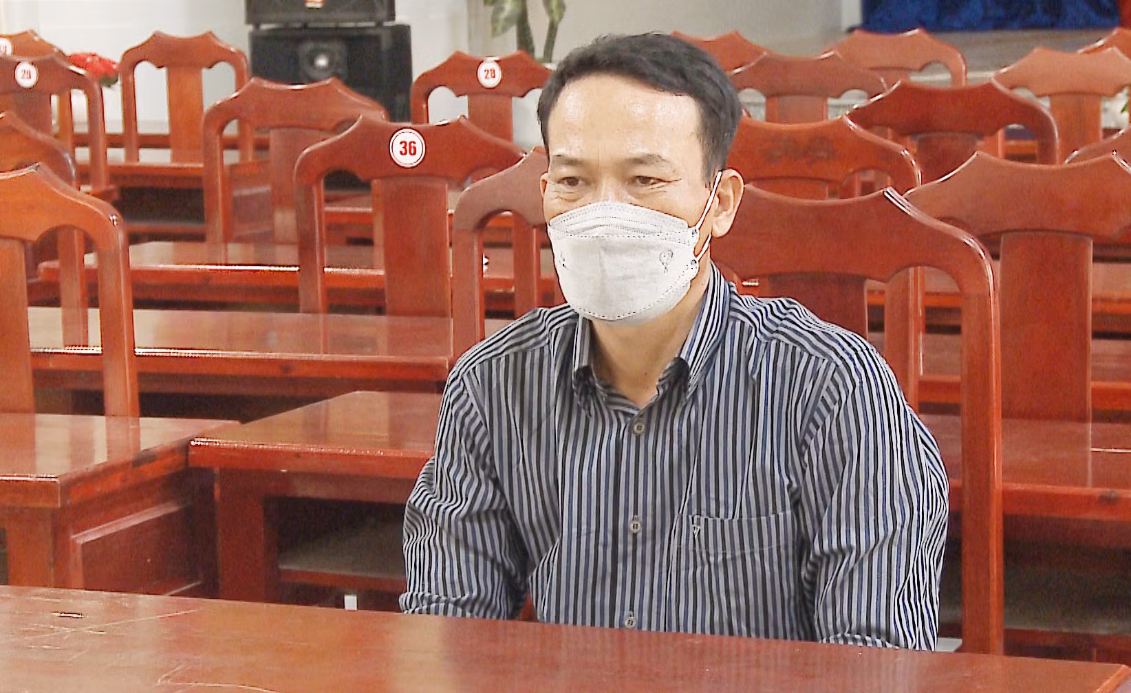 Đối tượng Toàn tại cơ quan Công an.