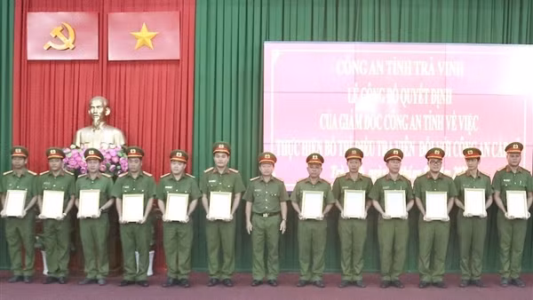 Công an Trà Vinh bổ nhiệm thêm 50 Điều tra viên Công an cấp xã