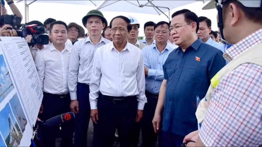 Chủ tịch Quốc hội Vương Đình Huệ kiểm tra tại Dự án Cảng Hàng không quốc tế Long Thành và cao tốc Bến Lức - Long Thành -0