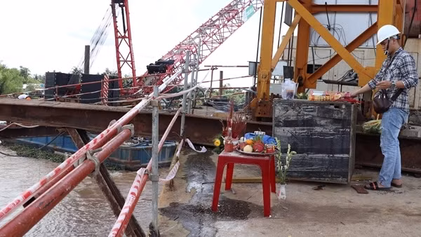 Tìm thấy thi thể nam công nhân mất tích sau sự cố tại cầu Mỹ Thuận 2