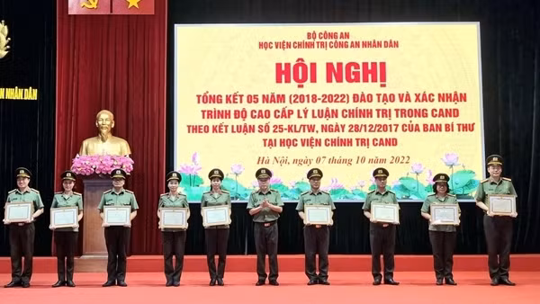 Học viện Chính trị CAND tổng kết 5 năm đào tạo trình độ Cao cấp lý luận chính trị