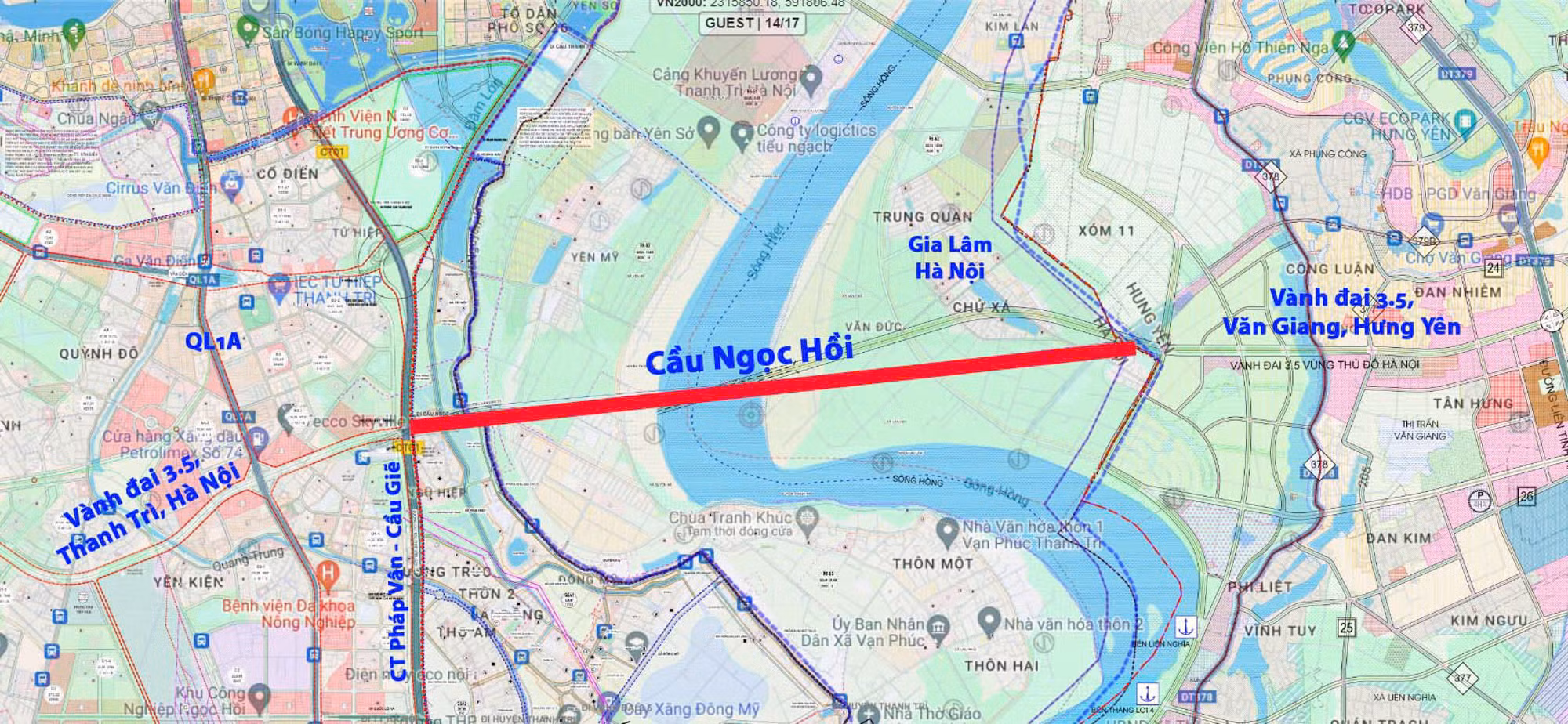 Đề nghị Thủ tướng Chính phủ giao Hà Nội thực hiện dự án xây dựng cầu Ngọc Hồi -0
