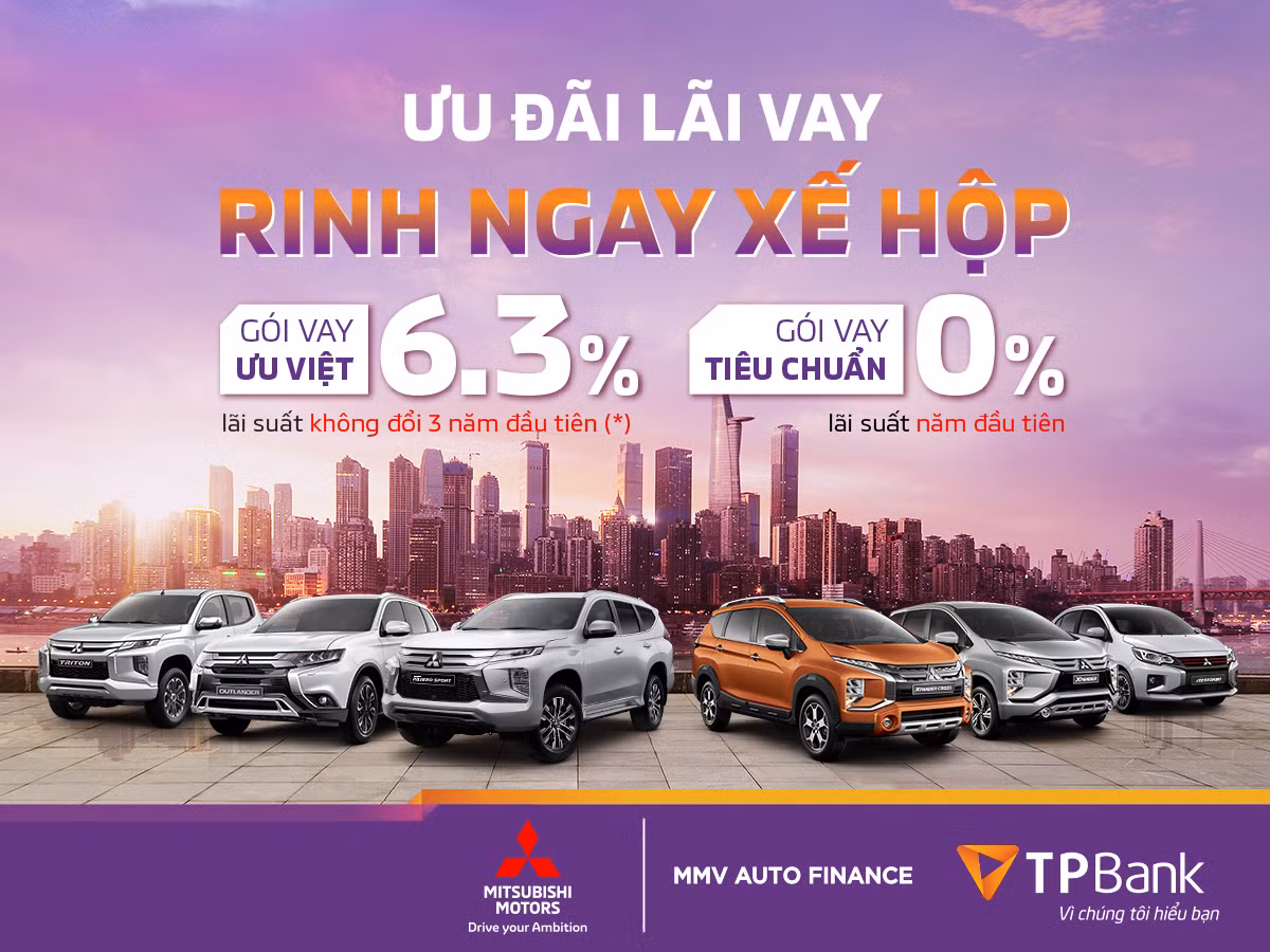 TPBank ưu đãi lãi vay, “rinh” ngay xế hộp Mitsubishi -0