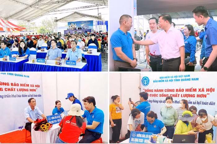 Đồng hành với Bưu điện tỉnh Quảng Nam triển khai chính sách BHXH, BHYT -0