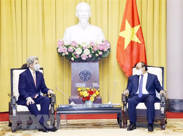 Chủ tịch nước tiếp Đặc phái viên Tổng thống Hoa Kỳ về Biến đổi khí hậu -0