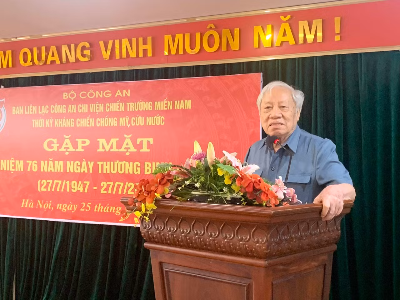 Ban liên lạc Công an chi viện miền Nam gặp mặt tri ân thương binh, gia đình chính sách -0