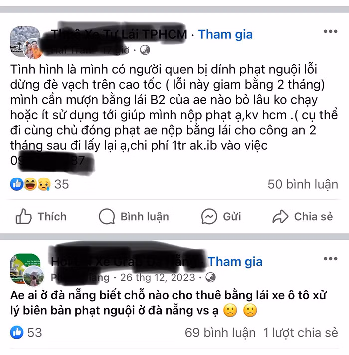 Cẩn trọng với dịch vụ cho thuê giấy phép lái xe -0