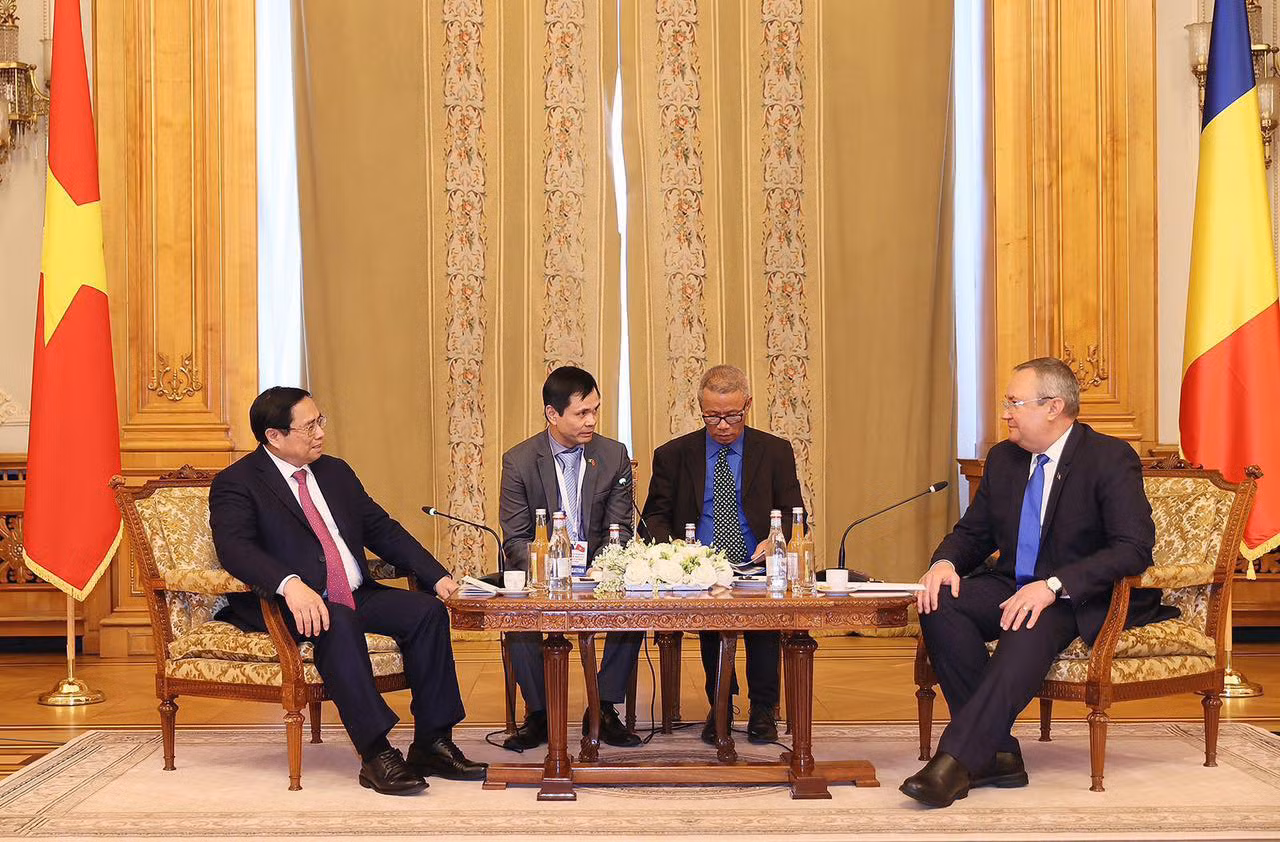 Thủ tướng Phạm Minh Chính hội kiến Tổng thống Romania Klaus Iohannis -0