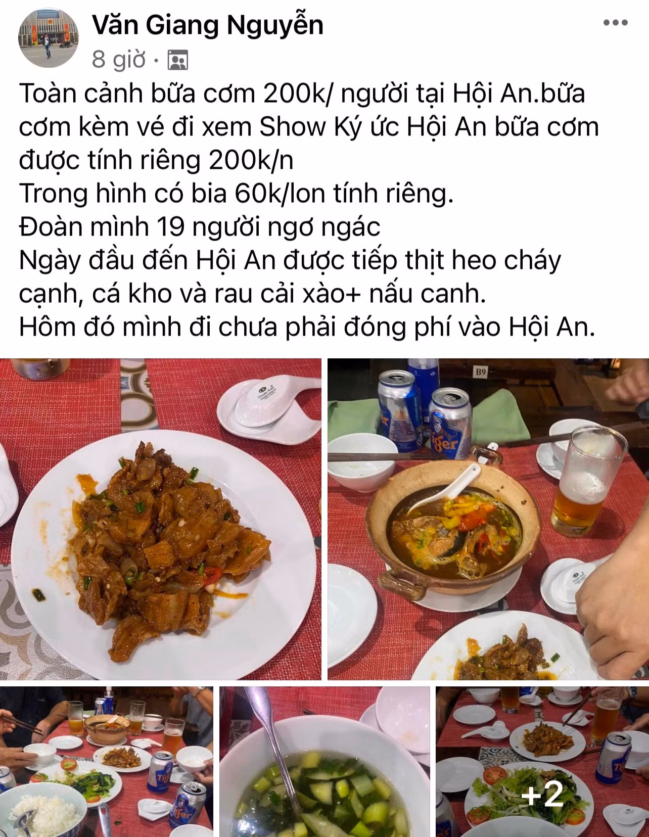 Khu du lịch Hội An lên tiếng vụ du khách tố bị “chặt chém” 200 nghìn đồng/ xuất ăn -0