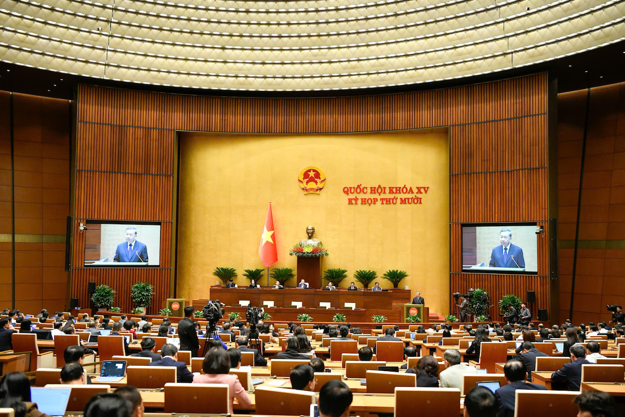 Tổng Bí thư Tô Lâm gợi mở 7 nhóm nội dung để đại biểu Quốc hội góp ý dự thảo Văn kiện Đại hội XIV -0