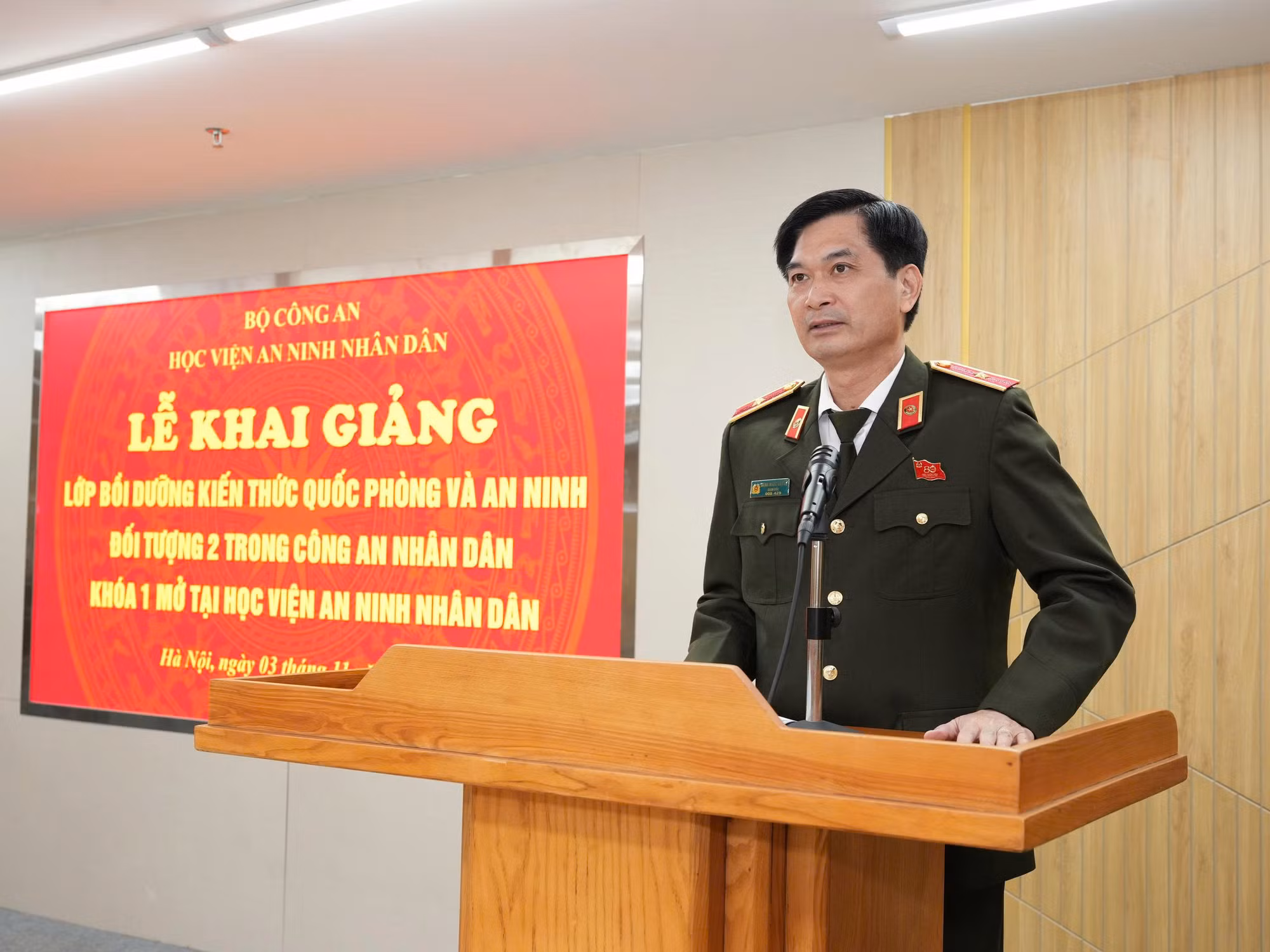 Học viện ANND khai giảng lớp bồi dưỡng kiến thức quốc phòng, an ninh dành cho đối tượng 2 trong CAND -0