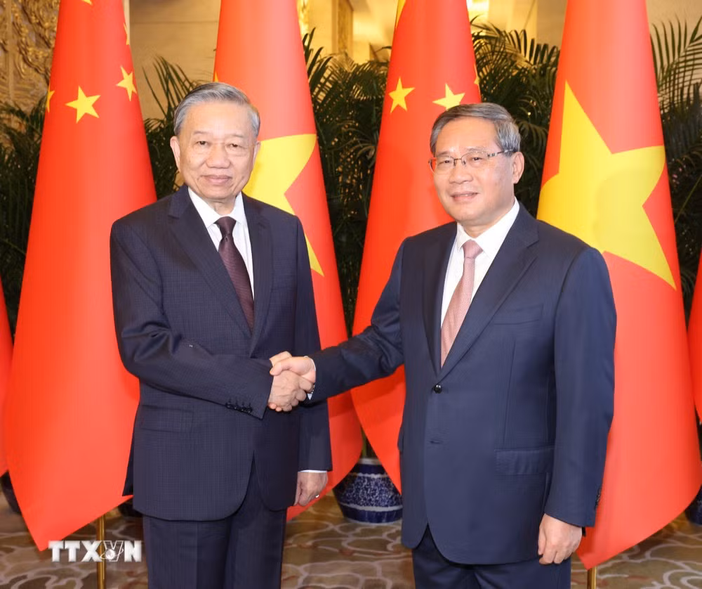 Tổng Bí thư, Chủ tịch nước Tô Lâm hội kiến Thủ tướng Trung Quốc Lý Cường -0