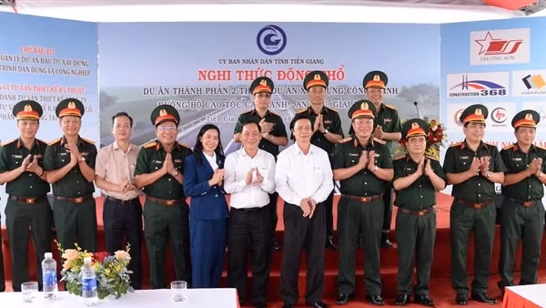 Tiền Giang khởi công Dự án thành phần 2 cao tốc Cao Lãnh - An Hữu