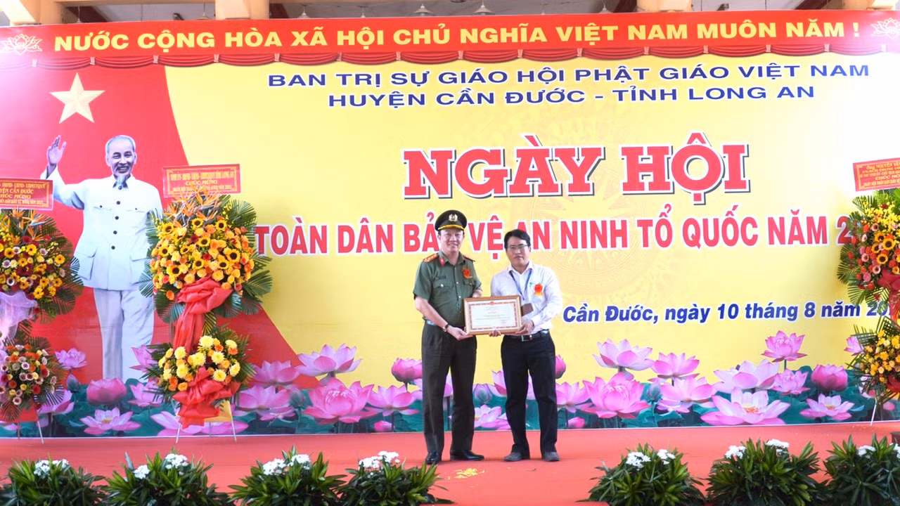 Chùa Long Hoa-đơn vị điểm của tỉnh tổ chức Ngày hội toàn dân bảo vệ ANTQ năm 2023 -0