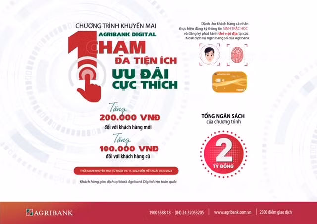 Deal xịn dành cho khách hàng trải nghiệm sản phẩm Ngân hàng số trong lĩnh vực thẻ Agribank Digital -0