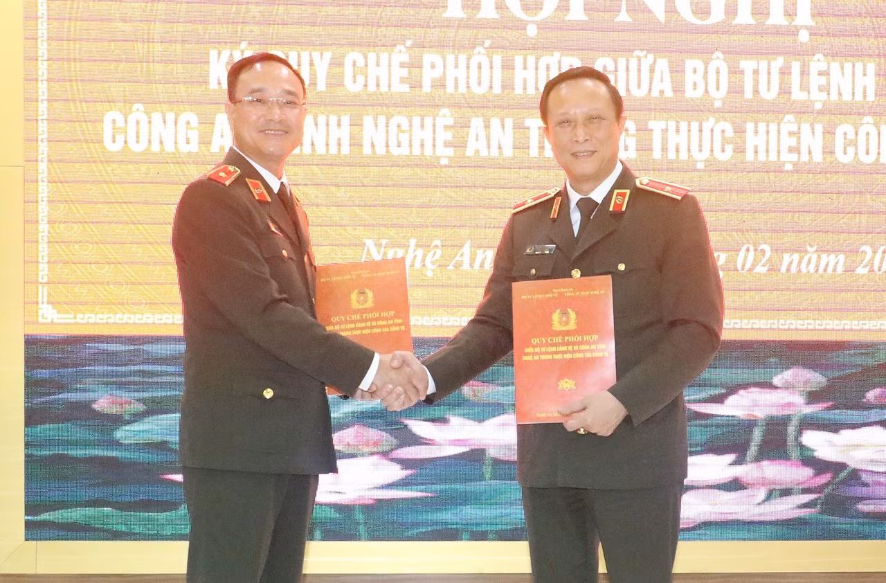 Công an Nghệ An và Bộ Tư lệnh Cảnh vệ ký quy chế phối hợp -0
