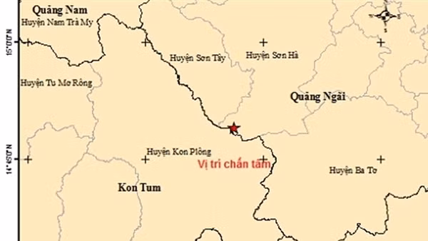 Quảng Ngãi lại xảy ra động đất