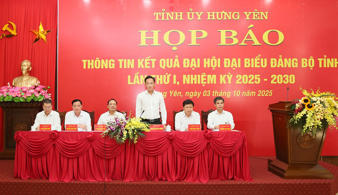 Đại hội đại biểu Đảng bộ tỉnh Hưng Yên lần thứ I, nhiệm kỳ 2025 – 2030 thành công tốt đẹp -0