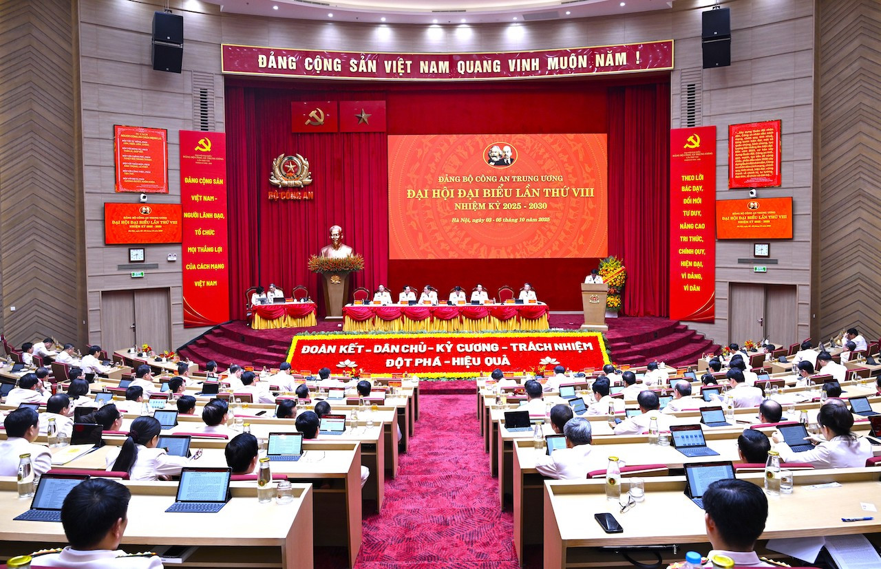 Toàn cảnh Đại hội đại biểu Đảng bộ Công an Trung ương lần thứ VIII -0