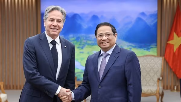 Thủ tướng Phạm Minh Chính tiếp Ngoại trưởng Mỹ Antony Blinken