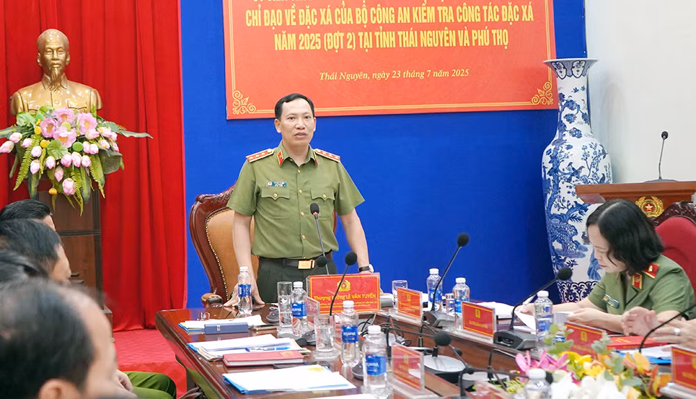 Thứ trưởng Lê Văn Tuyến kiểm tra công tác đặc xá năm 2025 tại tỉnh Thái Nguyên -0