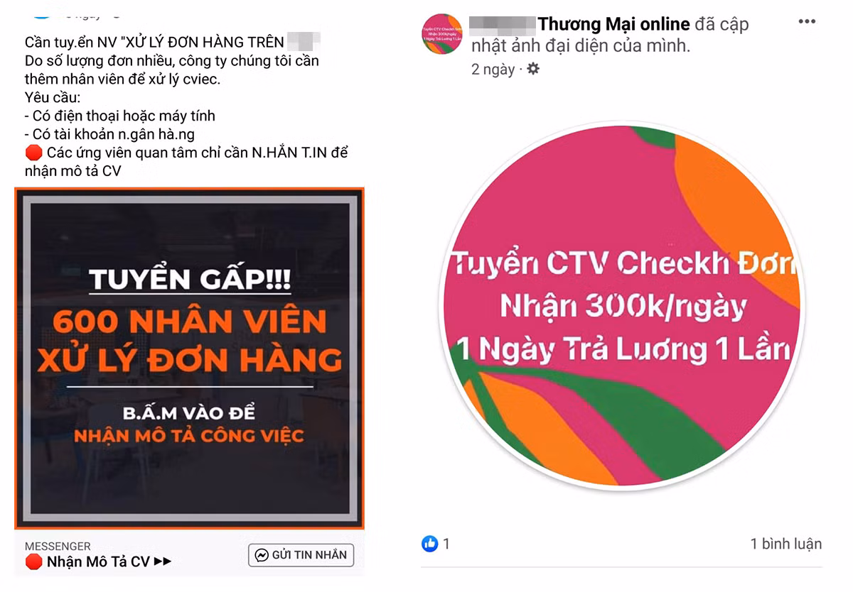  Muốn việc nhẹ lương cao, người phụ nữ bị lừa mất 1,2 tỷ đồng -0
