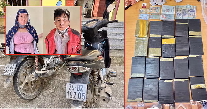 Bắt quả tang 2 đối tượng mua bán trái phép 20 bánh heroin -0