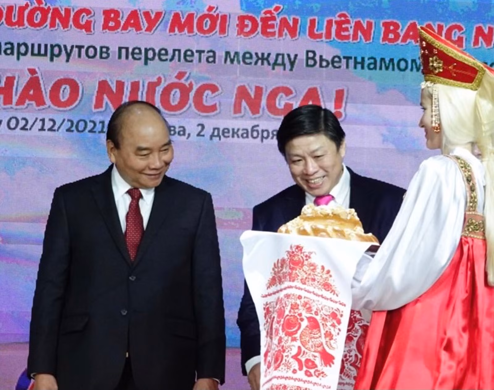 Chủ tịch nước Nguyễn Xuân Phúc dự lễ công bố đường bay thẳng Việt Nam – Moscow&nbsp; -0