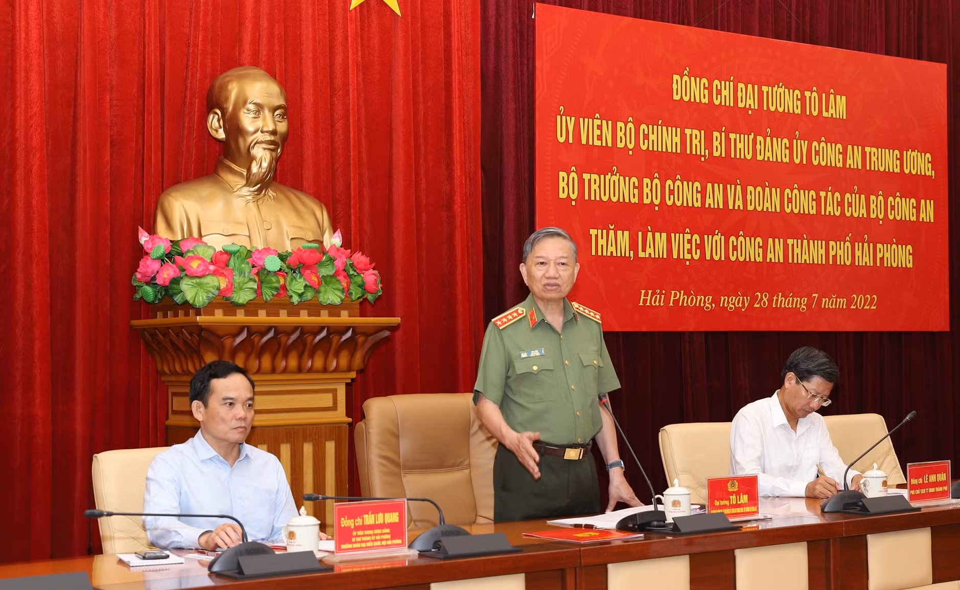Bộ trưởng Tô Lâm làm việc với Công an TP Hải Phòng -0