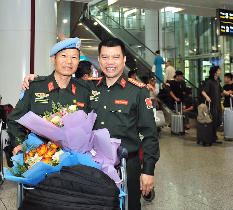 Niềm tự hào của sĩ quan Công an hoàn thành nhiệm vụ gìn giữ hoà bình trở về nước -0