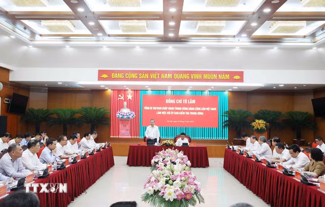 Tổng Bí thư Tô Lâm làm việc với Ủy ban Kiểm tra Trung ương -1
