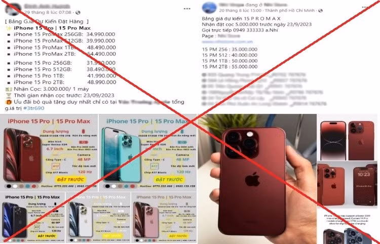 Cảnh giác khi đặt cọc mua điện thoại iPhone 15 mới -0
