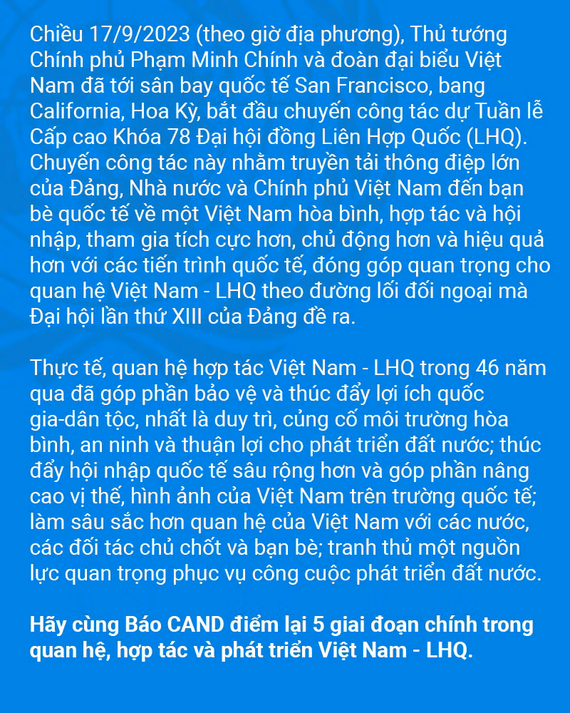Việt Nam - Liên Hợp Quốc, 46 năm đồng hành và phát triển -0