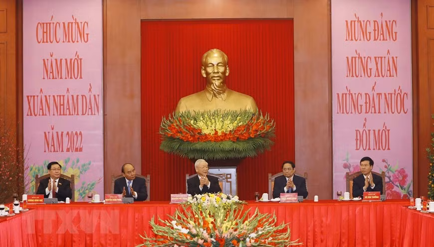 Tổng Bí thư Nguyễn Phú Trọng chúc Tết các lãnh đạo lão thành cách mạng -4
