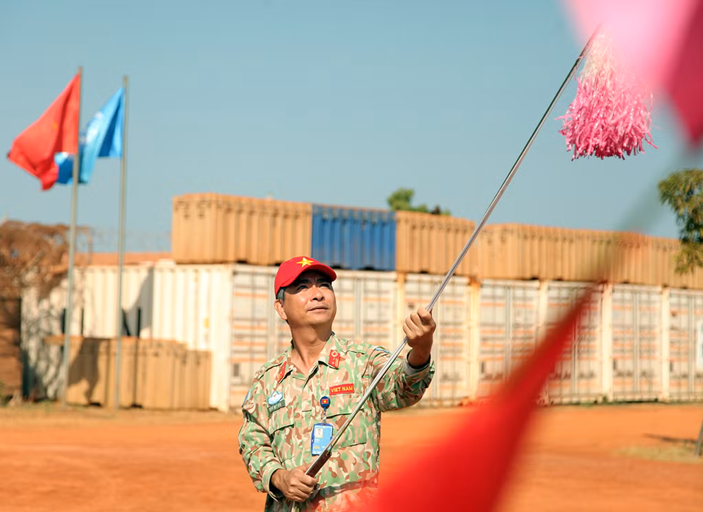 Độc đáo cây Nêu ngày Tết Việt Nam tại Nam Sudan -0