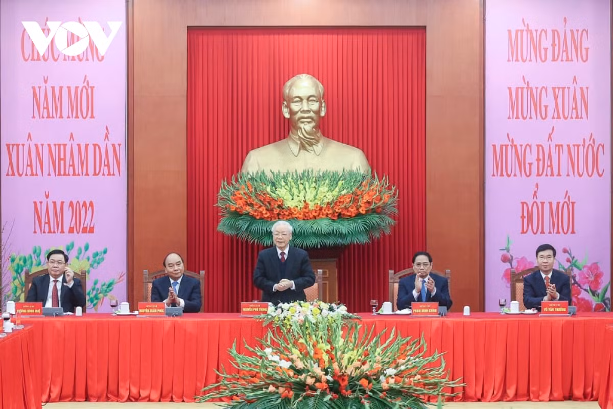 Tổng Bí thư Nguyễn Phú Trọng chúc Tết các lãnh đạo lão thành cách mạng -0