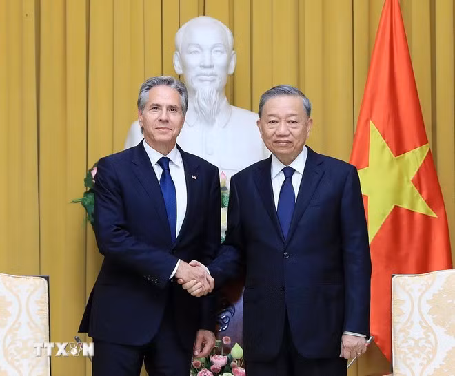Chủ tịch nước Tô Lâm tiếp Ngoại trưởng Hoa Kỳ Antony Blinken sang chia buồn -0