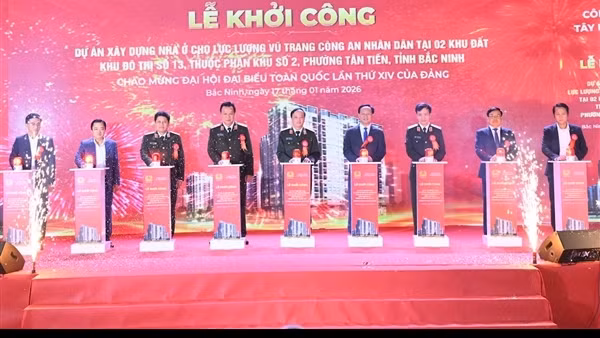 Khởi công dự án xây dựng nhà ở cho lực lượng vũ trang CAND tại phường Tân Tiến, tỉnh Bắc Ninh