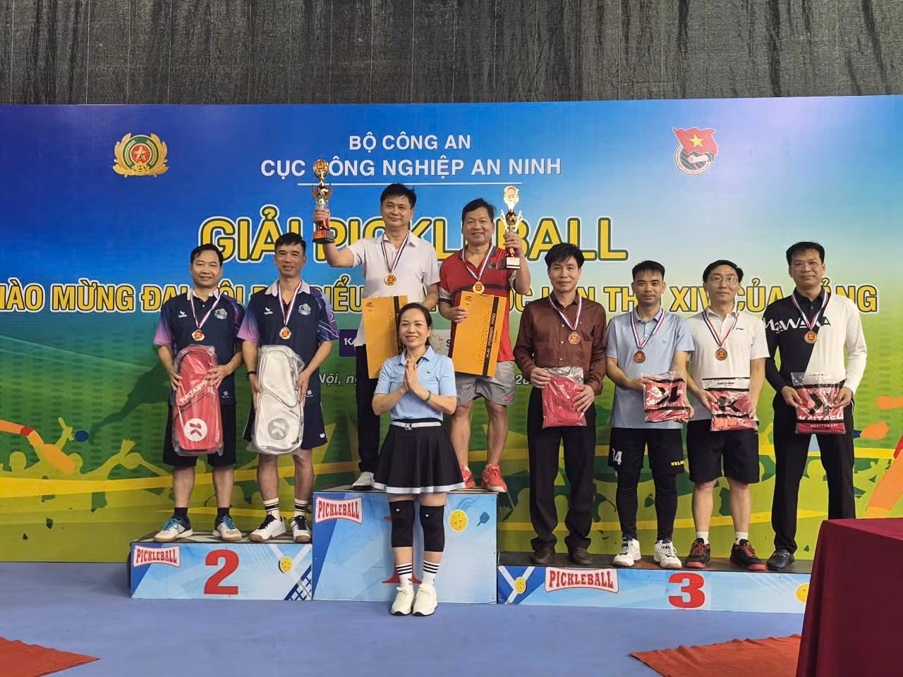 Sôi nổi Giải Pickleball chào mừng Đại hội Đảng lần thứ XIV do Cục Công nghiệp an ninh tổ chức -0