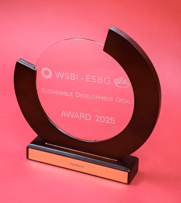 Agribank được WSBI-ESBG vinh danh Giải thưởng Phát triển bền vững 2025 -0