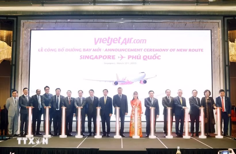 Tổng Bí thư chứng kiến VietJet Air công bố đường bay thẳng Singapore-Phú Quốc -0