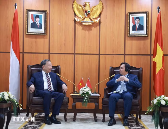 Tổng Bí thư Tô Lâm hội kiến Chủ tịch Hội đồng Đại biểu địa phương Indonesia -0