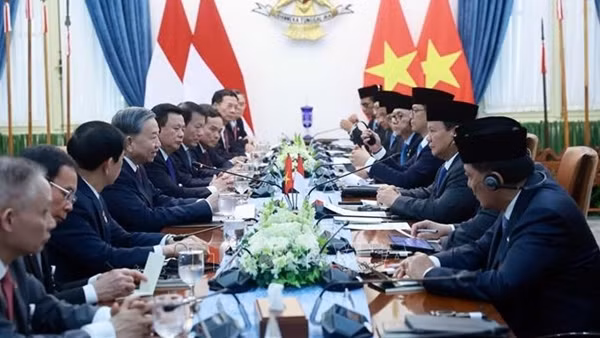Tổng Bí thư Tô Lâm hội đàm với Tổng thống Indonesia Prabowo Subianto