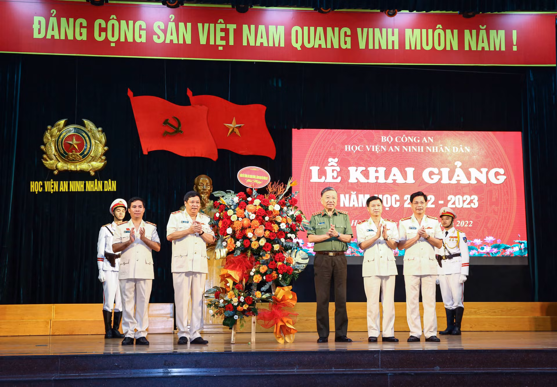 Bộ trưởng Tô Lâm dự lễ khai giảng năm học mới tại Học viện ANND -0