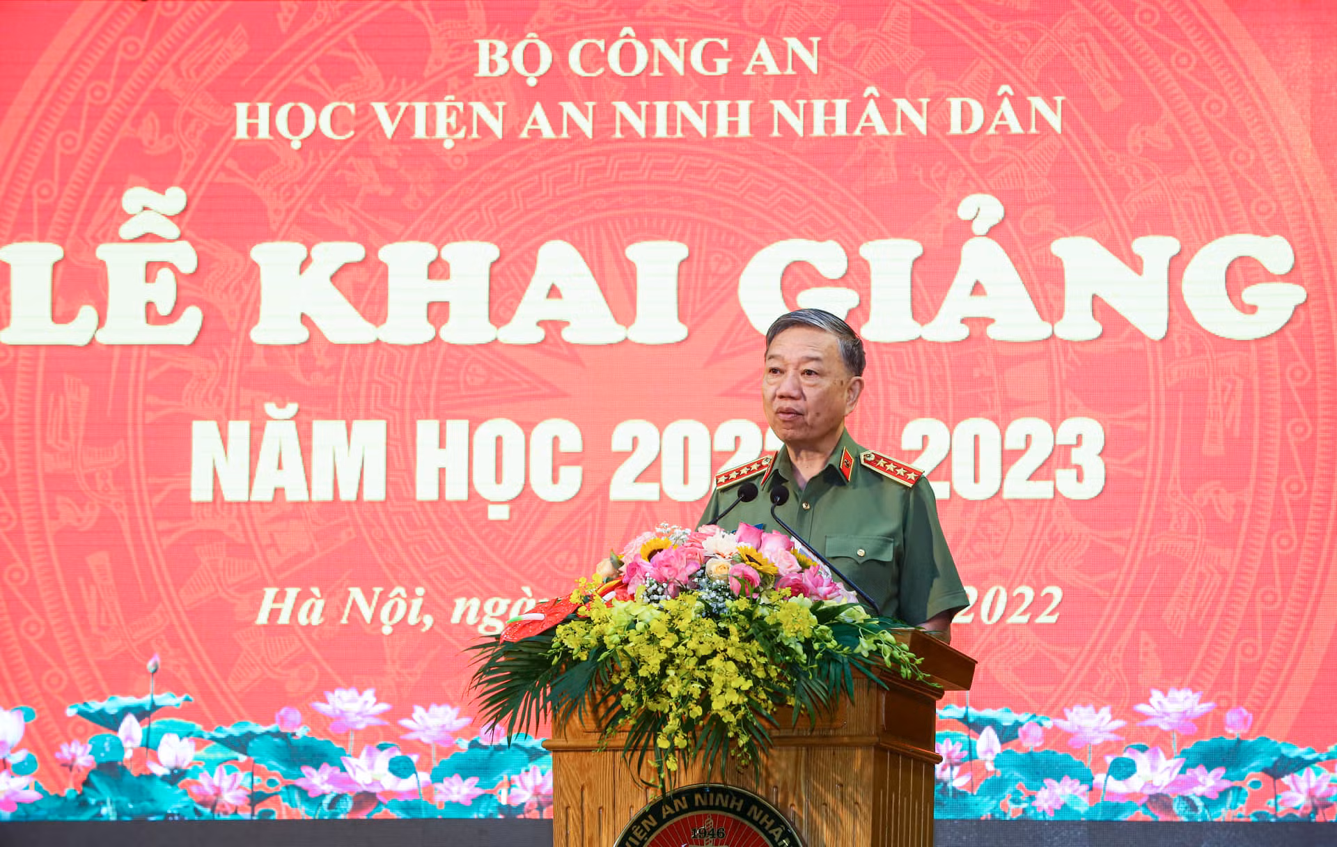 Bộ trưởng Tô Lâm dự lễ khai giảng năm học mới tại Học viện ANND -0