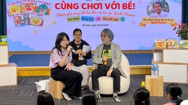 Tác giả người Nhật Bản Yuichi Kimura giao lưu với độc giả nhí Việt Nam