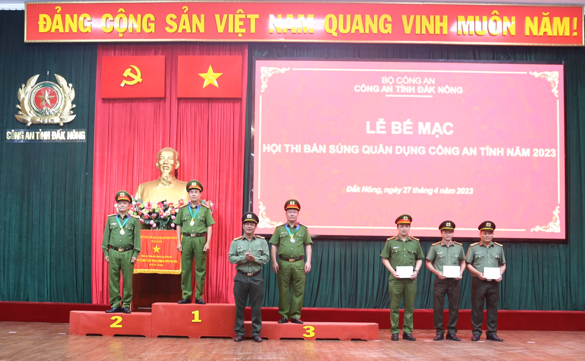 Sôi nổi hội thi bắn súng quân dụng Công an tỉnh Đắk Nông năm 2023 -0