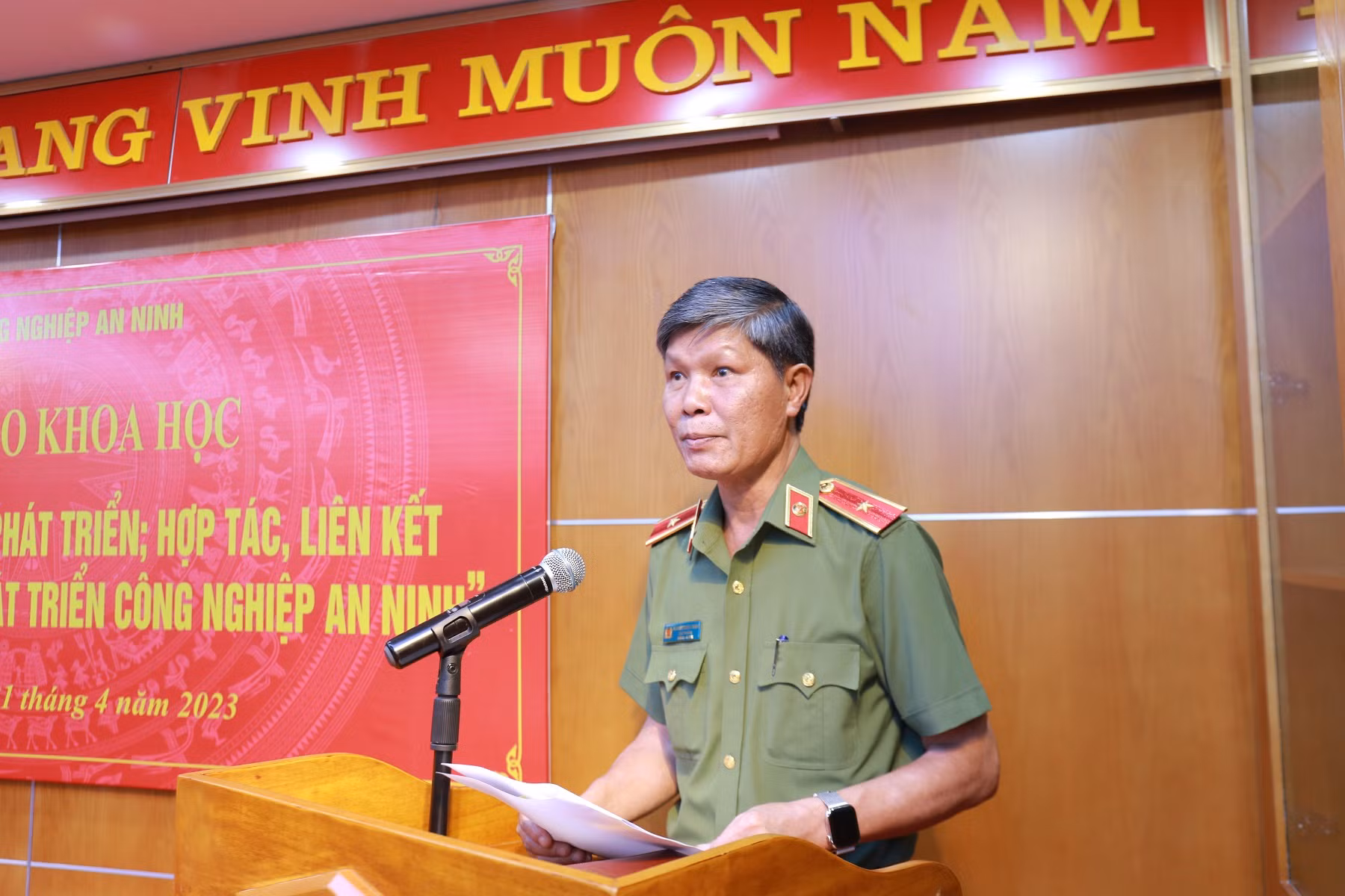 Hội thảo khoa học về công tác quy hoạch đẩy mạnh phát triển công nghiệp an ninh -0