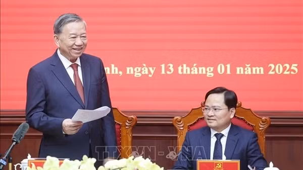Tổng Bí thư Tô Lâm làm việc với tỉnh Bắc Ninh; chúc Tết Đảng bộ, chính quyền và nhân dân